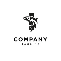 Letter I Salmon Fish Logo Icon vector