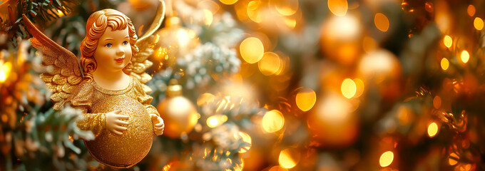 Christmas Angel on the Tree on a Transparent Background, xmas, holiday, traditional, winter, ice, New Year, Gift, Snow, party, Santa, Festive, Fireworks, png file, cut off bg, 300 dpi