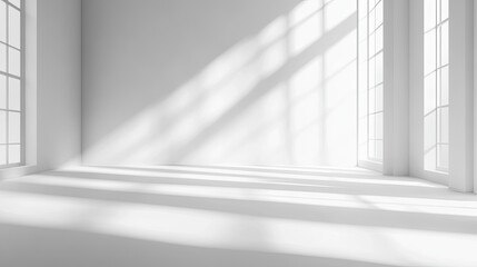 Obraz premium A clean, white background with soft shadows, ideal for minimalist and modern designs