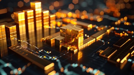 gold stock chart financial business market growth diagram of trade money economy exchange graph