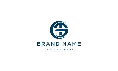 Logo design letter GT . Elegant modern. Vector template.