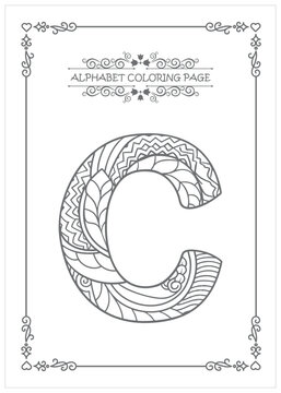 Cute Printable Alphabet Coloring Pages for Preschoolers Vector Art (Letter A-Z)