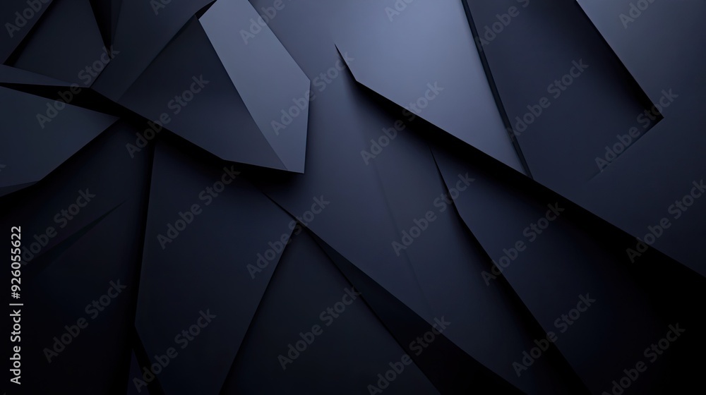 Fototapete a dark, abstract background with sharp geometric patterns, ideal for bold and modern designs