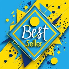 Colorful badge featuring 'Best Seller' text, great for promotional material and marketing campaigns.