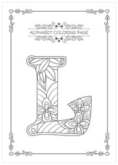 Cute Printable Alphabet Coloring Pages for Preschoolers Vector Art (Letter A-Z)