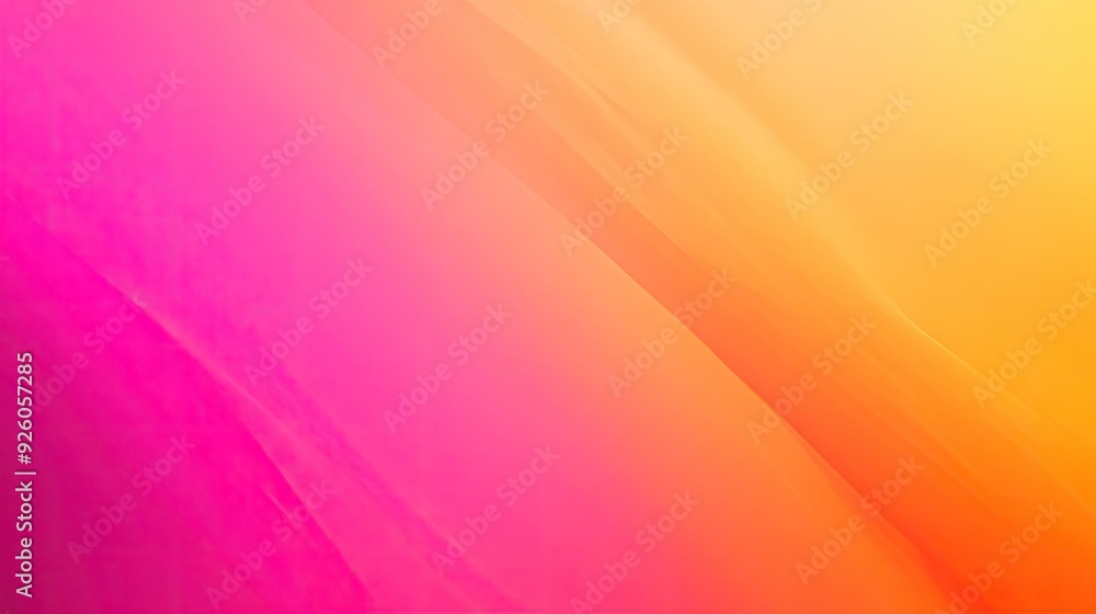 Poster a gradient background transitioning from orange to pink, creating a warm and vibrant atmosphere