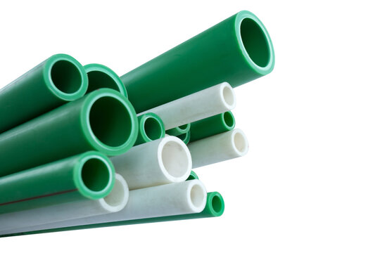 Green and white  PVC Pipes Picture Ready for Action, Durable PVC Pipes
