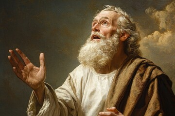 Abraham bible character talking to god , ai