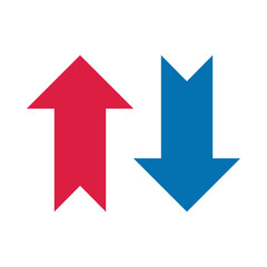 Hot Cold Red Blue Bookmark Arrows