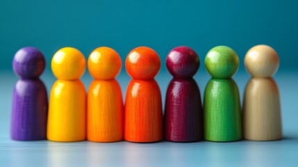 Colorful Wooden People