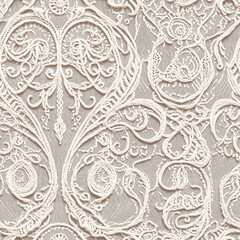 ヴィンテージ風装飾的ハートレースパターン