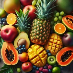Vibrant Tropical Fruit Arrangement