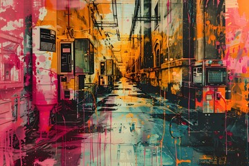 Abstract Urban Alleyway.