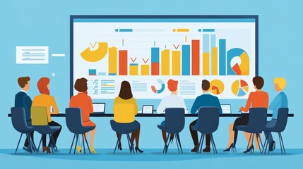 Fototapeta premium Business Team Analyzing Data