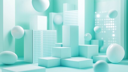 Abstract geometric science background for medical purposes or futuristic art gallery arrangement concept.