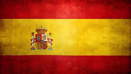 Obraz premium Spanish Flag Colors Gradient Background with Subtle Textures for National Day. Perfect for: Spanish National Day, Fiesta Nacional de España, Parades