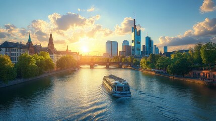 Obraz premium Sunset Cruise on the Main