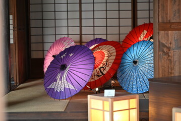和傘と畳