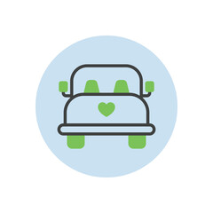 Wedding Car vector icon
