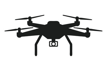 drone silhouette vector illustration