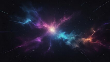 Fototapeta premium Abstract background with nebula, stars and galaxies. 3d illustration