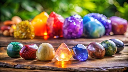 Healing reiki chakra chrystals therapy session with gemstones for relaxation and spiritual wellbeing , reiki, chakra