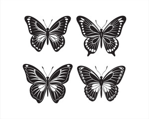 butterfly silhouette vector art