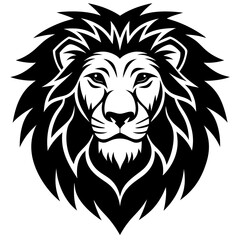 Minimal Lion Head Silhouette Vector Illustration | Elegant Lion Design Graphic