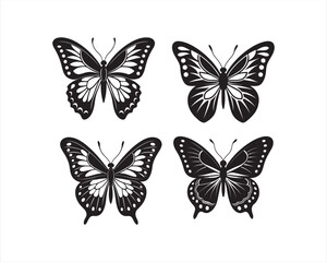 butterfly silhouette vector art
