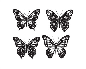 butterfly silhouette vector art