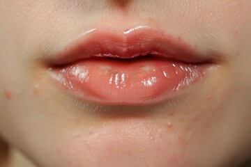 Fototapeta premium a copycat lip establishment with generative ai