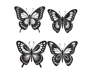 butterfly silhouette vector art