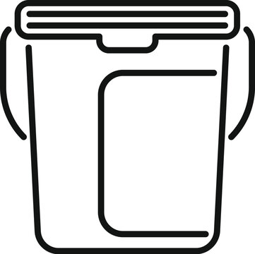 recommend clip art: Simple black and white line drawing of a cooler box, ideal for representing outdoor activities