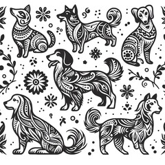 Ornamental Dog Pattern