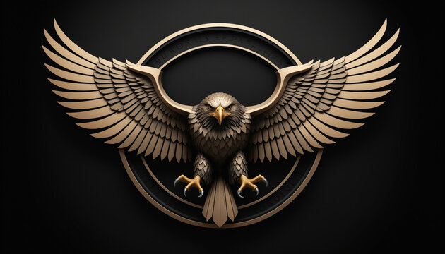 Blason logo entreprise marque aigle faucon &eacute;quipe sport.