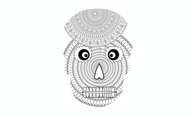 Halloween sugar skulls, coloring page
