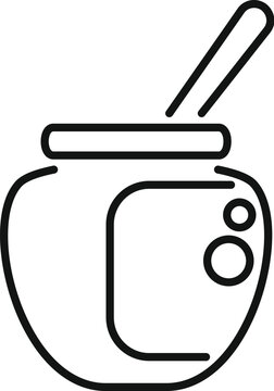 jar with spoon outline clip art preview