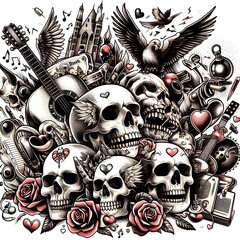Skull Symphony A Surreal Tapestry of Music and Mortality