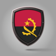 National Shield of ANGOLA Flag with Original color