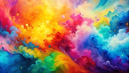 Fototapeta premium Abstract watercolor background with vibrant colors and fluid patterns, watercolor, abstract, background, paint