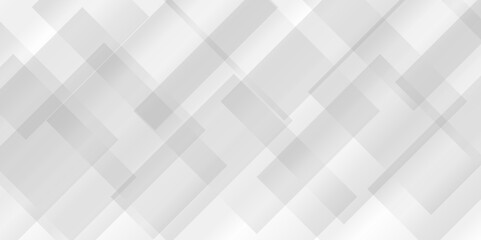 Gray abstract background template design. Modern Vector white square and triangle line background. Abstract gradient space banner design with Geometric background technology concept.
