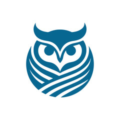 modern minimal owl illustration logo