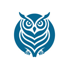 modern minimal owl illustration logo
