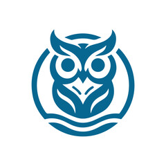 modern minimal owl illustration logo