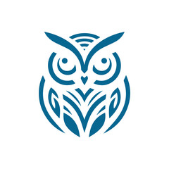modern minimal owl illustration logo