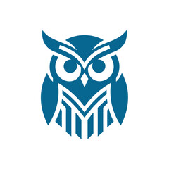 modern minimal owl illustration logo