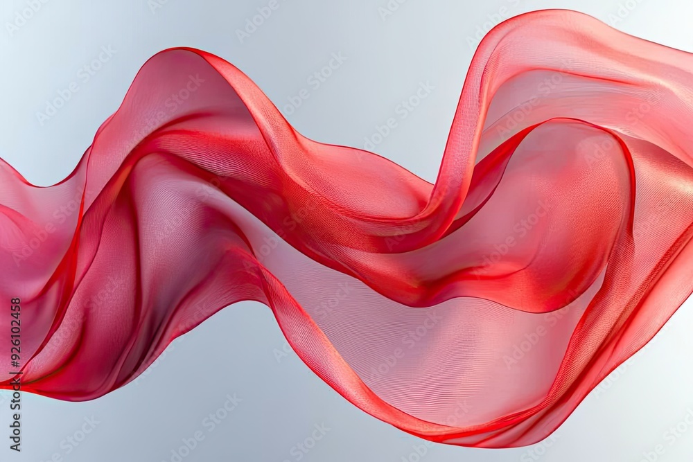 Poster abstract photo of red fabric. this image is ideal for designs that emphasize the elegance and fluidi