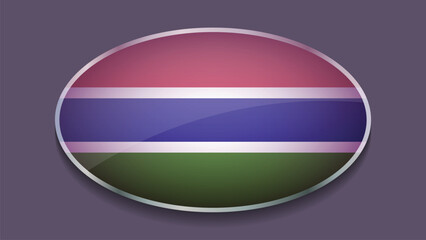 Naklejka premium Eclipse Shape of GAMBIA Flag with Original color