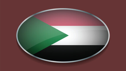 Eclipse Shape of SUDAN Flag with Original color