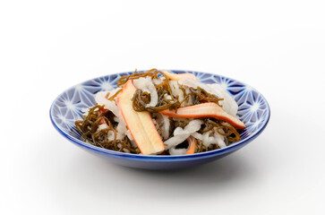 中華イカともずくの梅酢和え